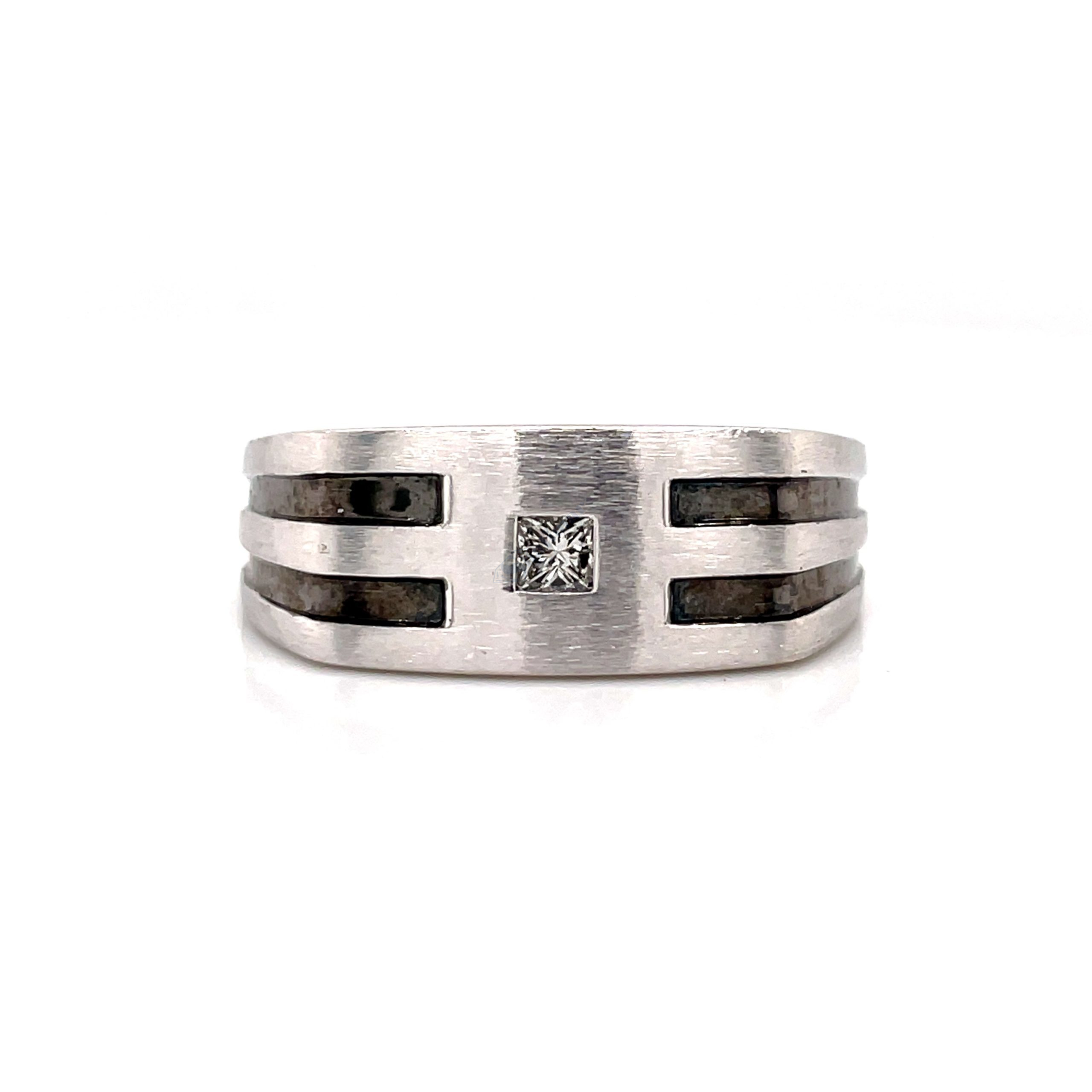 10K White Gold Diamond Ring with Black Rhodium – Shalimar Custom Jewelers